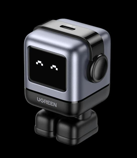 UGREEN Cargador USB C RG de 65 W, Nexode 3 puertos Robot GaN Bloque de  carga rápida, cargador de pared compacto adaptador de corriente USB C para
