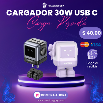 Cargador Ugreen Nexode RG 30W USB C GaN – Cracktegory